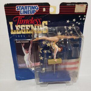 Nadia Comaneci" Gymnast Figure & Card 1996 Vintage NOS Collectible